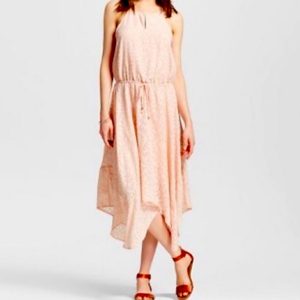 Blush Geometric Print Dress